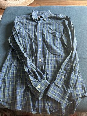 Vineyard Vines Blue & Green Plaid Button-Down Shirt
